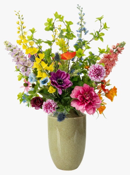 Unechter Blumenstrauß Feme, bunt, 90cm, Ø55cm - Künstlicher Blumenstrauß