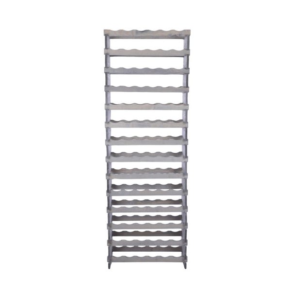 Weinregal VINOTECA FLEX PRO HxBxT 191x65x28cm 84 Flaschen auf 14 Ebenen Massives Kiefernholz Grau