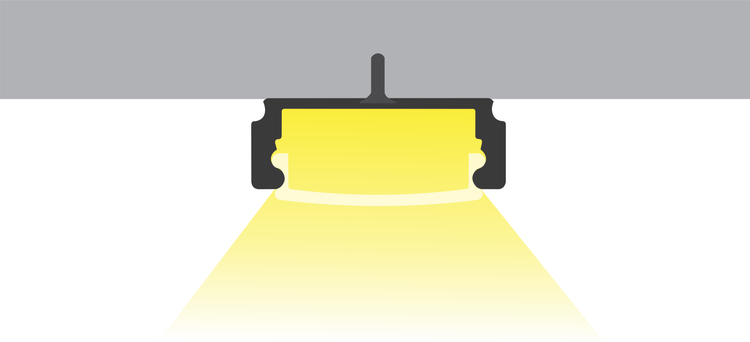 LED-Profilleuchte für die Deckenmontage
