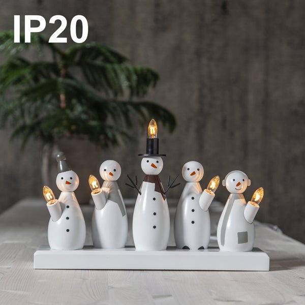 Dekorative Schneemann-Lichterkette mit IP20 Schutzart