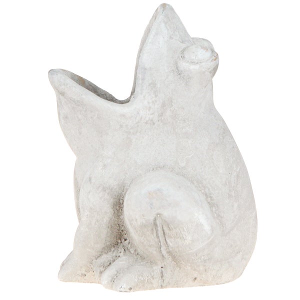 Dekorative Froschfigur aus Steinguss für den Garten