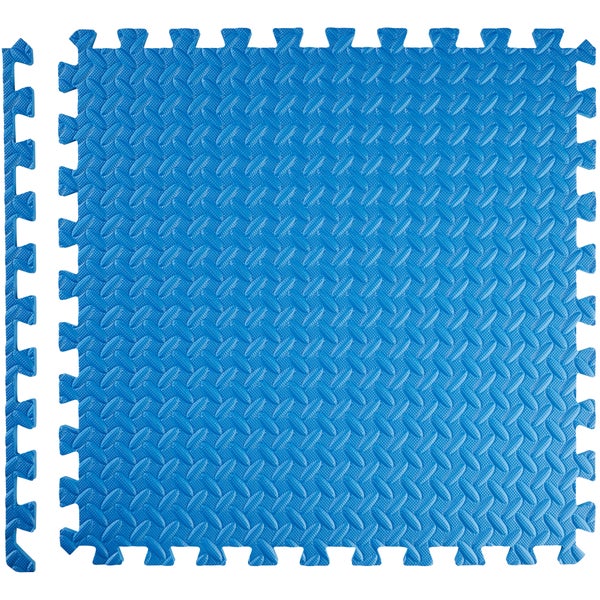 Schutzmattenset tectake leichte Reinigung und flexibel erweiterbar 24-teilig mit 48 Randstücken 61 x 61 cm