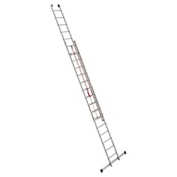 Ausgezogene Aluminium-Schiebeleiter