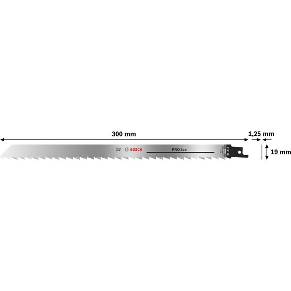 Bosch PRO Ice S1211K Blatt 1,25 x 19 x 300 mm 2-tlg. - 2608652901