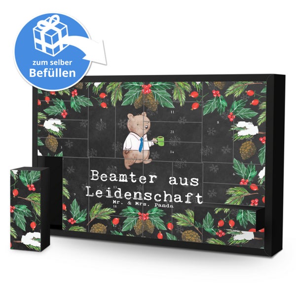 Mr. & Mrs. Panda Befüllbarer Adventskalender Beamter Leidenschaft - Schwarz