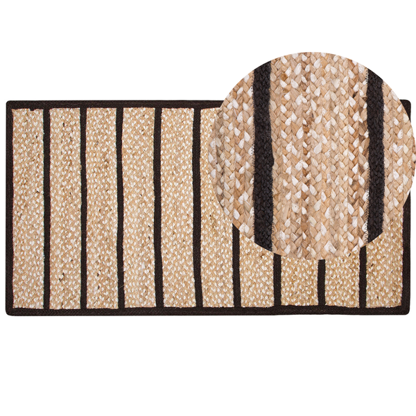Teppich KARADONA Beige 80 x 150 cm Jute