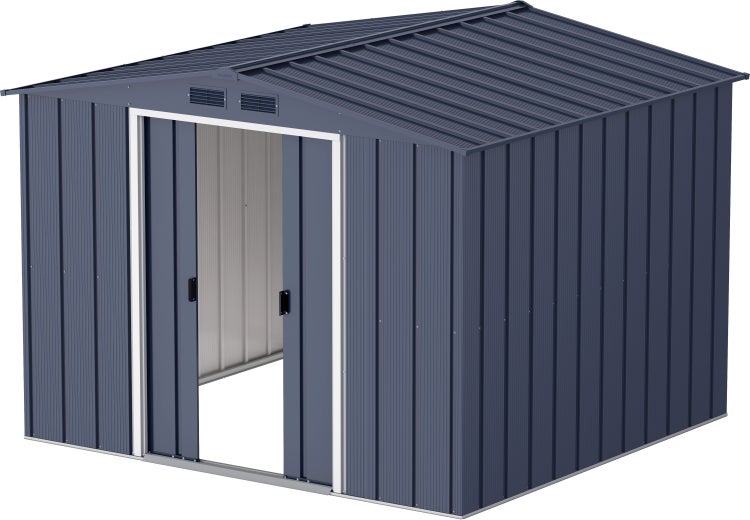 Metall Gerätehaus 262x234 Gartenhaus Schiebetüren
