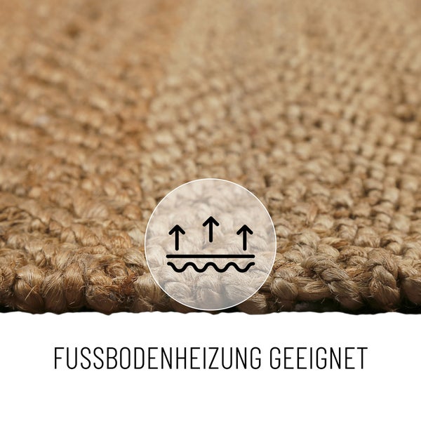 Dhurry Jute-Teppich – handgewebt, schwer, strukturiert 80x150 cm