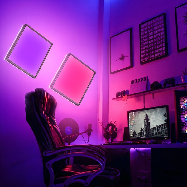Ultraflaches RGB/W-LED Panel,schwarz, 1xLED/22W