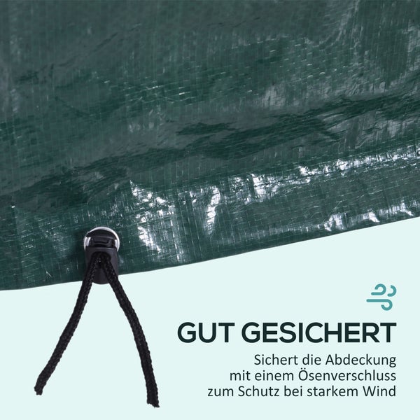 Outsunny Abdeckplane Schutzhülle, 235 x 190 x 90 cm, PE, Grün