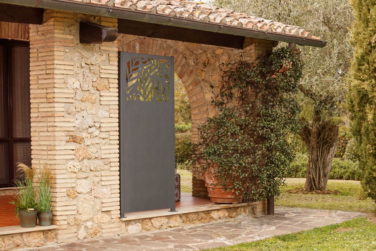 Sichtschutzwand ELEO Liro 60 x 158 cm - Metall pulverbeschichtet anthrazit
