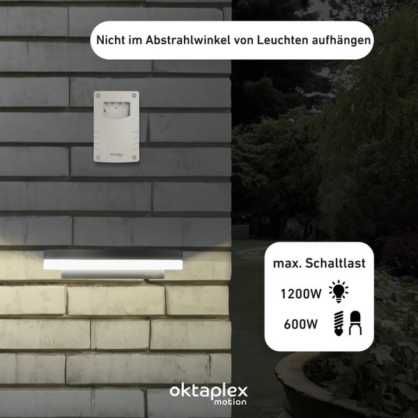 Oktaplex Bela Dämmerungsschalter Außen mit Timer IP65 230V grau-weiß