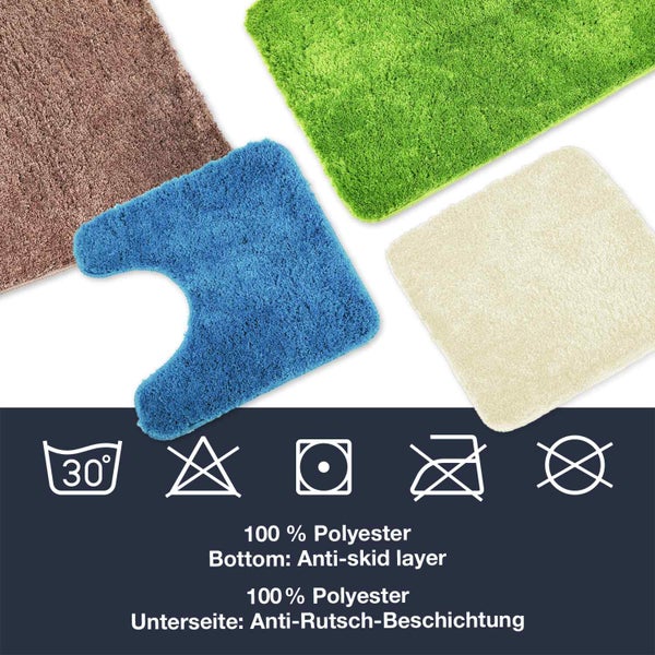 1 St. Runde Badematte  FLORENZ Grau Ø 56 cm