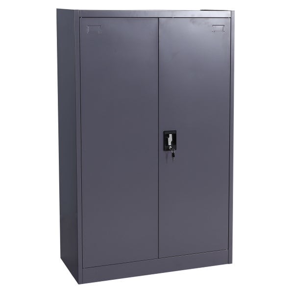 Stahlschrank mit zwei Türen und Schlüssel