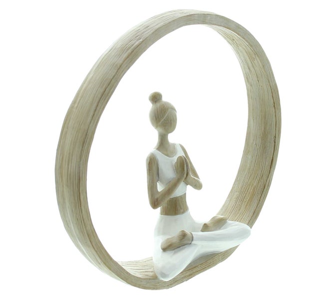 FRANK FLECHTWAREN | Dekoring Meditation, POLYRESIN, 22,5 x 6 x 22 cm