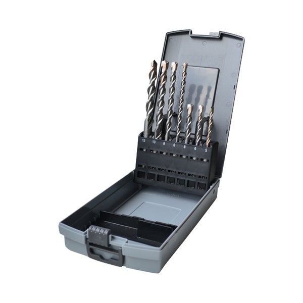 Bohrer-Set für Stein in geöffnetem Koffer