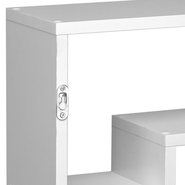 Wandregal tectake Kassandra 85 x 48 x 16 cm Retro-Stil weiß