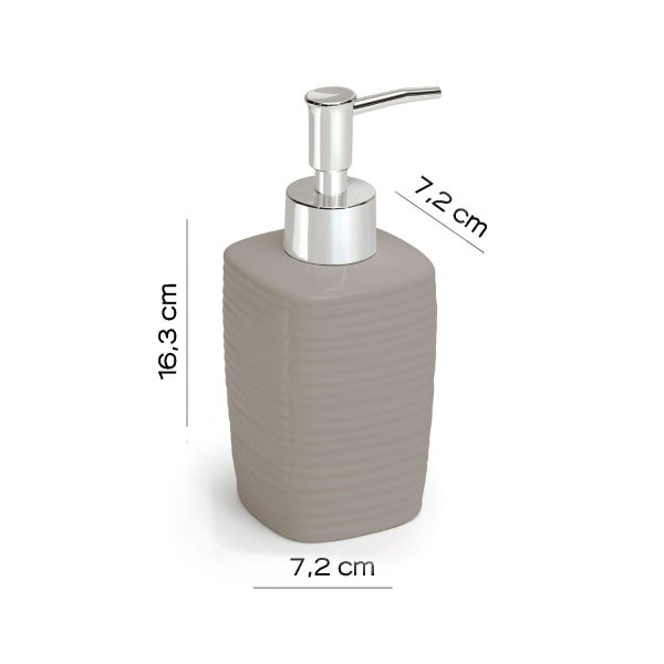 240ml hellgrauer Keramik-Seifenspender | Calla