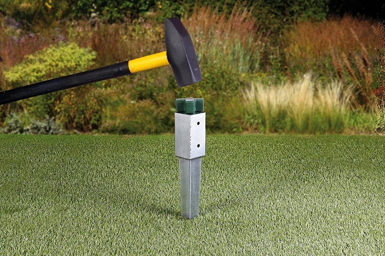 Silberne Badeleiter mit zwei Stufen