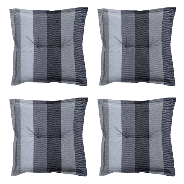 Sitzkissen Victoria grau - ca. 50x50 cm - 4er-Set