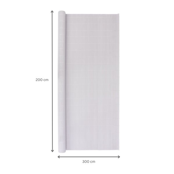 PROREGAL Fi-Chi – Premium Sichtschutzmatte Zaun Sichtschutz PVC- Sichtschutzmatte Gartensichtschutz Höhe 2 m Länge 3 m HxL 2 x 3 m Grau