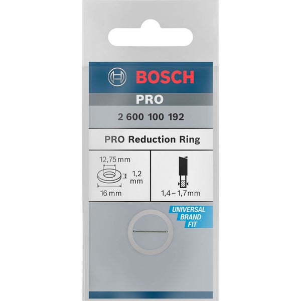 Bosch Reduzierring für PRO Kreissägeblatt 16 x 1,2 x 12,75 mm - 2600100192