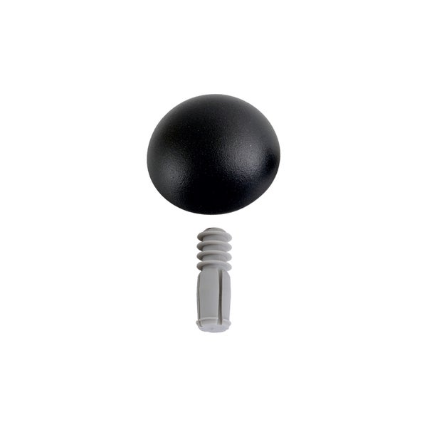 INOLINE - Endkappen für Handlauf, Aluminium - Farbe Schwarz