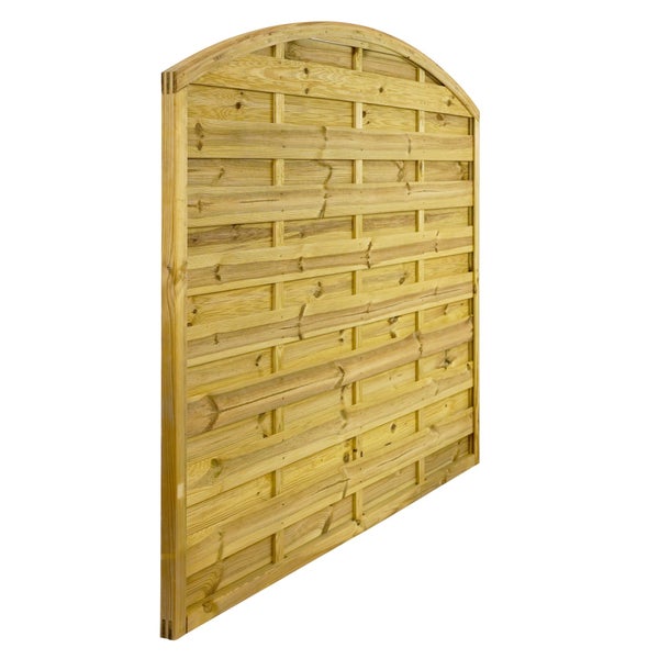 Holzzaun-Element mit abgerundetem Abschluss