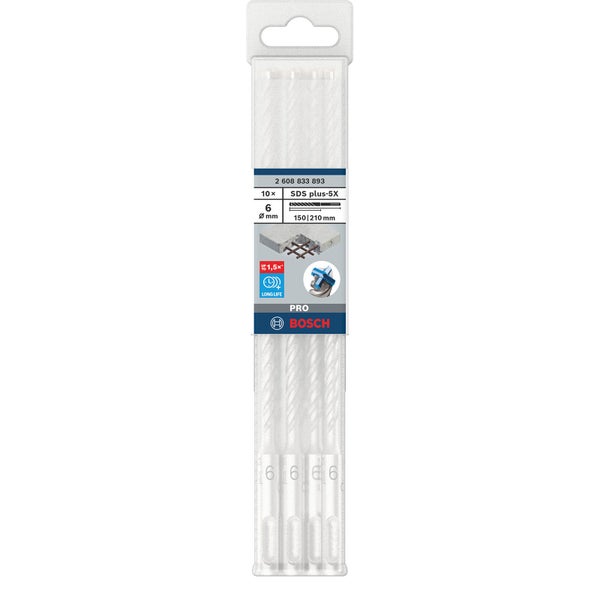 Bosch PRO SDS plus-5X Hammerbohrer 6 x 150 x 210 mm - 2608833893