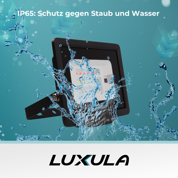 LUXULA LED-Strahler RGB Farbwechsel Wandstrahler 50W Fluter IP65 Außenstrahler mit Fernbedienung