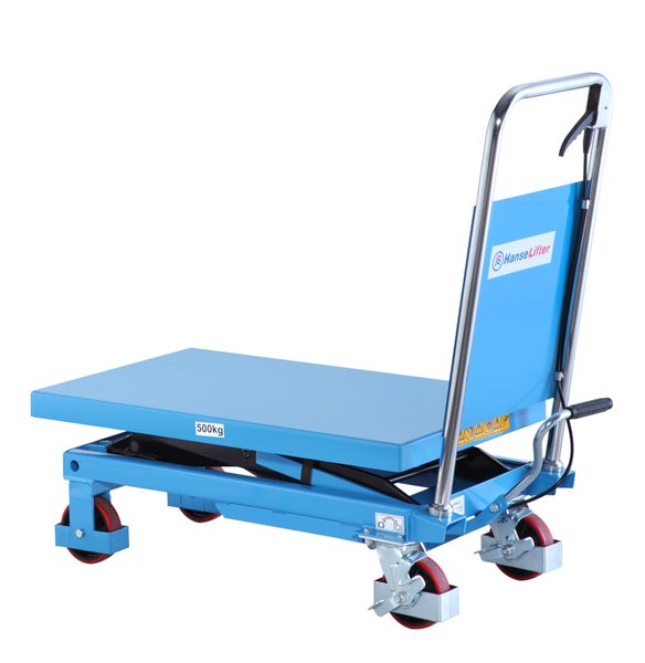 Hubtischwagen mit einer Traglast von 500 Kilogramm
