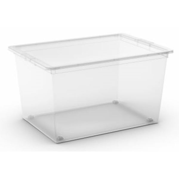 PROREGAL Aufbewahrungsbehälter HIPPO mit Deckel HxBxT 39x55x31cm50 Liter Transparent