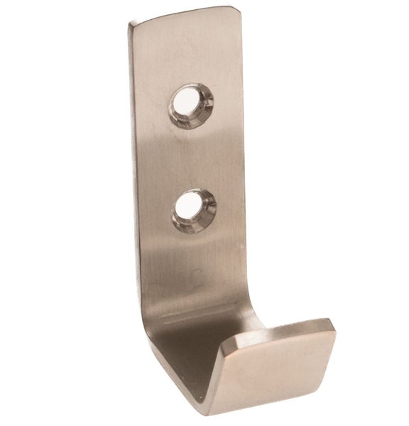 Wandhaken aus Metall mit zwei Schraublöchern zur Wandmontage