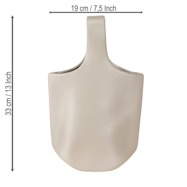 Dekorative Vase mit Griff, Höhe 33 cm, Breite 19 cm