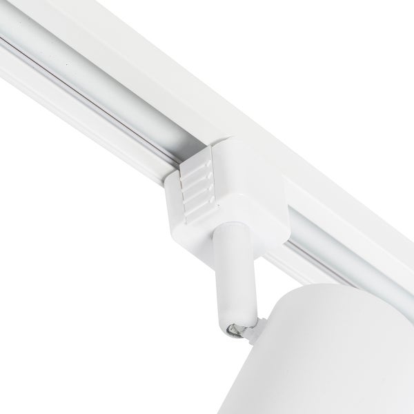 LED Strahler für 1-Phasen Stromschienensystem, schwenkbarer Spot mit Kunststoffgehäuse