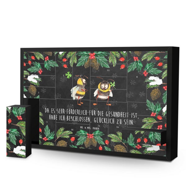 Mr. & Mrs. Panda Befüllbarer Adventskalender Hummeln Kleeblatt - Schwarz