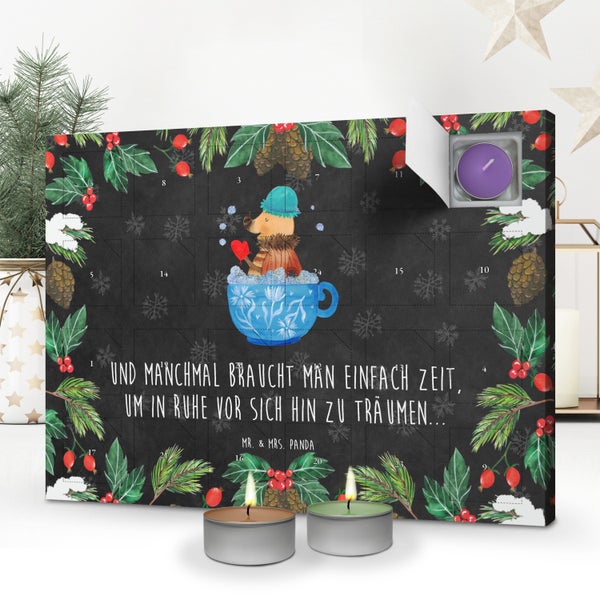 Mr. & Mrs. Panda Duftkerzen Adventskalender Nachtfalter Schaumbad - Schwarz