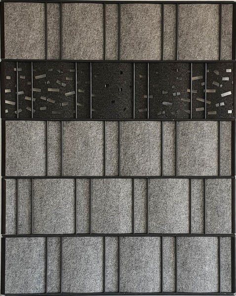 Akustikbild mit verschiedenen Oberflächenstrukturen