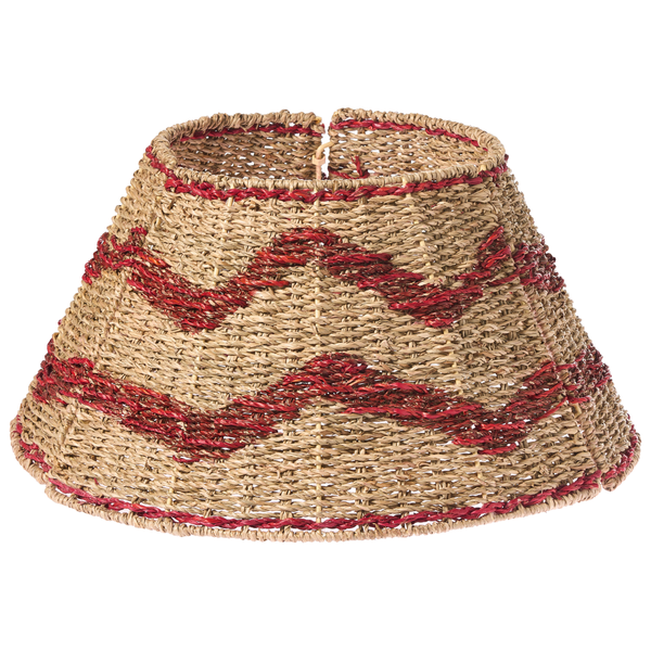 Lampenschirm aus geflochtenem Material mit Muster