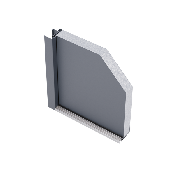 Querschnitt einer Sandwichplatte für den Bau