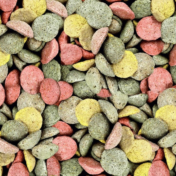 Nahaufnahme von Tierfutterpellets