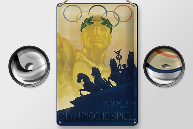 Blechschild Spruch 20x30cm Olympische Spiele Berlin 1936