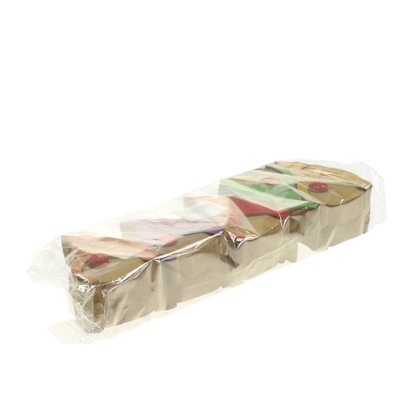 Verpackte Dekohäuser aus Pappe