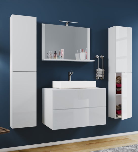 5-tlg. Waschplatz Waschtisch Lendas XL Schublade