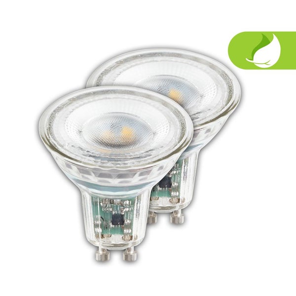 2er Set LED Leuchtmittel GU10 LED Lampe Warmweißes Licht Effizienzklasse A