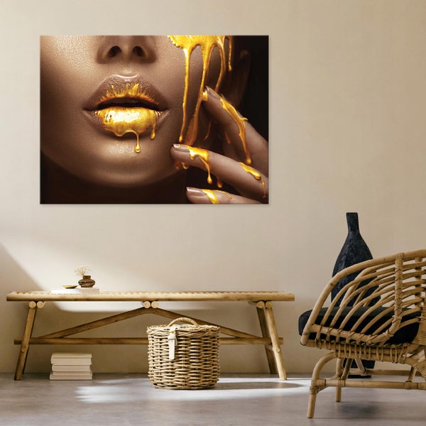 Bilder Frau Modern Leinwandbild Wohnzimmer 100X70 cm