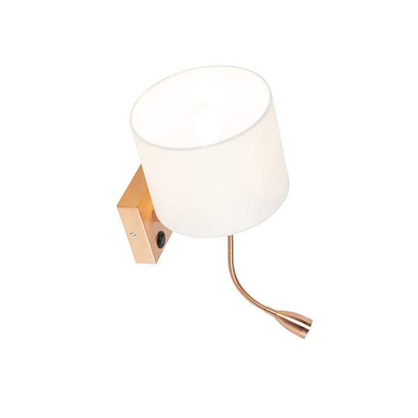 Wandleuchte mit Lampenschirm und Lesearm