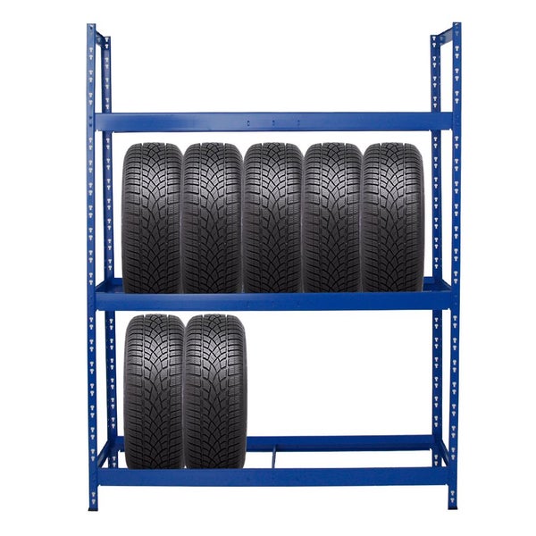 PROREGAL Reifenregal Tiger XL HxBxT 200 x 150 x 45 cm bis zu 18 Reifen auf 3 Ebenen Blau