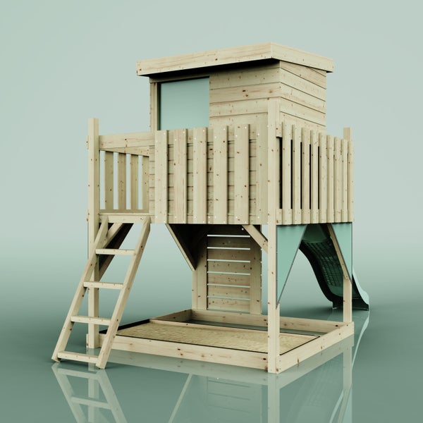 OutdoorToys Stelzenhaus Polarlicht aus Holz in Grün