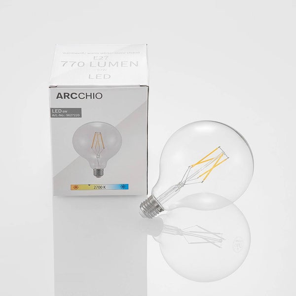 Arcchio LED-Filament-Leuchtmittel Globe E27 6 Watt 770 Lumen warmweiß mit Verpackung.